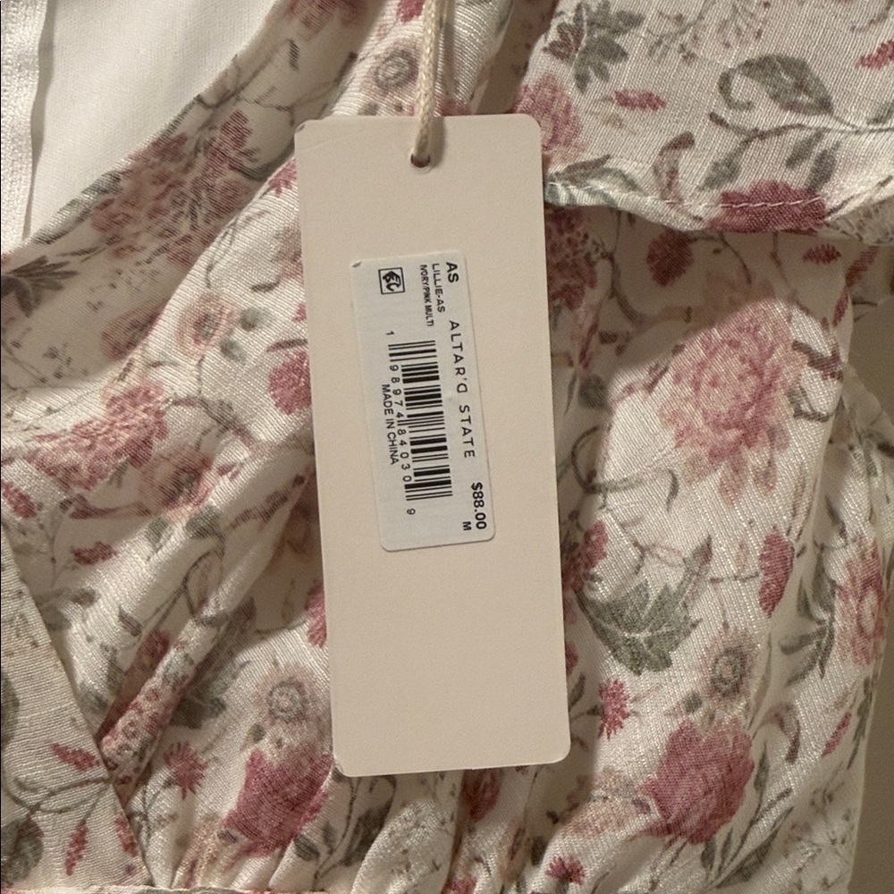 Altar'd State Pink Floral High-Low Ruffle Maxi Dress - Picture 3 of 8